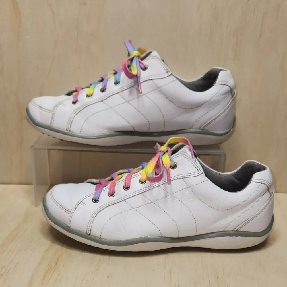 FootJoy White Gray Sneakers Women's Shoe 9 Athletic Golf Walking Leather
